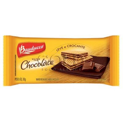 14371 - sachê biscoito wafer chocolate Bauducco 96 x 30g