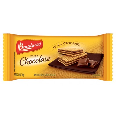 14371 - sachê biscoito wafer chocolate Bauducco 96 x 30g