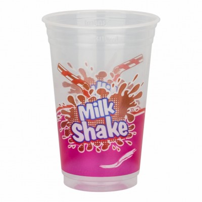 14922 - copo descartável 770ml impresso Milk Shake cpp Copaza 50un (tampa 18202)