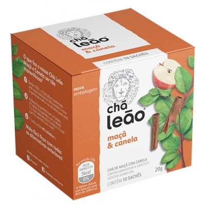 14950 - chá maçã com canela Leão 10 envelopes