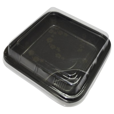 15109 - embalagem oriental para gyoza com tampa 16,5 x 16,5cm Shiki 100un BT SK-20