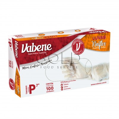 15116 - luva viniflex sem pó pequena Vabene 100un
