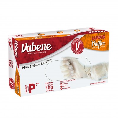 15116 - luva viniflex sem pó pequena Vabene 100un