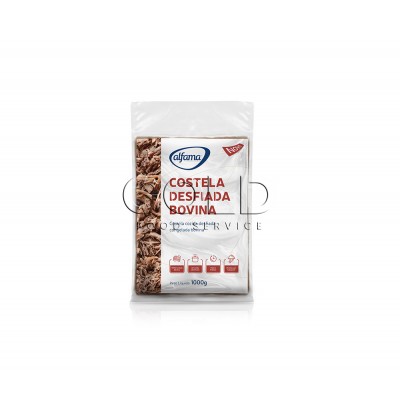 15252 - bovino - carne desfiada sabor costela congelada 1kg Alfama