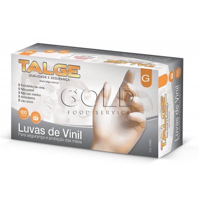 15288 - luva vinil com pó grande Talge 100un