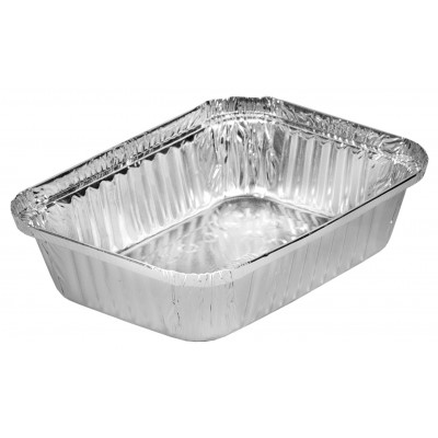 15294 - bandeja alumínio 500ml retangular com tampa Thermoprat 100un