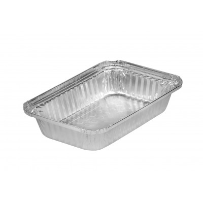 15295 - bandeja alumínio 750ml retangular com tampa Thermoprat 100un