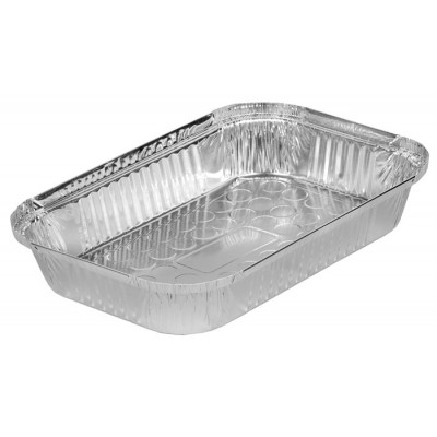15296 - bandeja alumínio 1L retangular com tampa Thermoprat 100un
