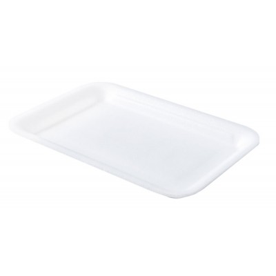 15386 - bandeja isopor 02 branca rasa Fibraform 100un 14,5 x 21 x 1,5cm fr02