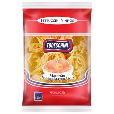 15601 - macarrão fettucine ninhos ovos Todeschini 500g