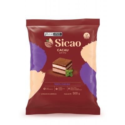 15605 - cacau pó 100% cacau 500g Sicao