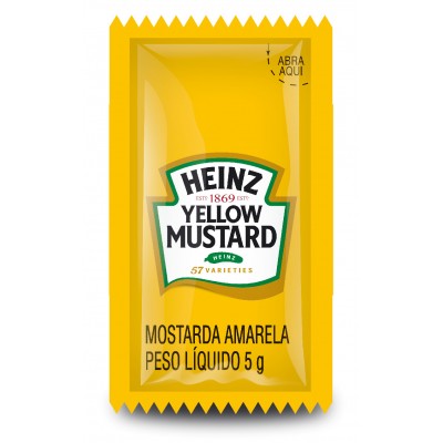 15968 - sachê mostarda amarela Heinz 144 x 5g