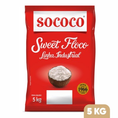 16000 - coco flocos 5kg úmido e adoçado Sweet floco Sococo