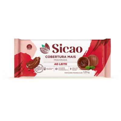 16009 - cobertura chocolate ao leite barra 1,01kg Sicao mais