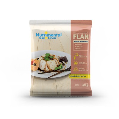 16484 - flan sem leite baunilha Nutrimental 520g rende 95 porções de 80ml