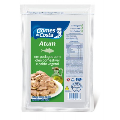 16525 - atum pedaços óleo Gomes da Costa bag 475g