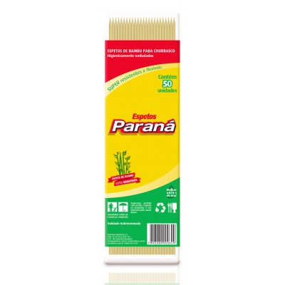 16878 - espeto de bambu Paraná 25cm 50un