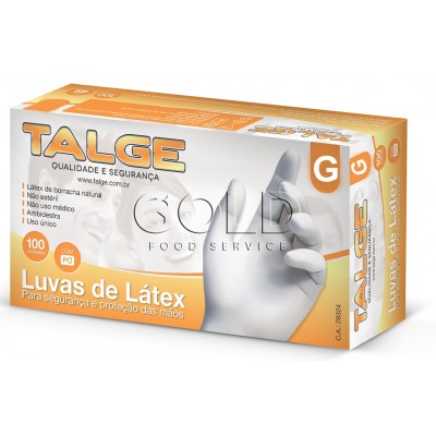 17007 - luva látex com pó grande Talge 100un