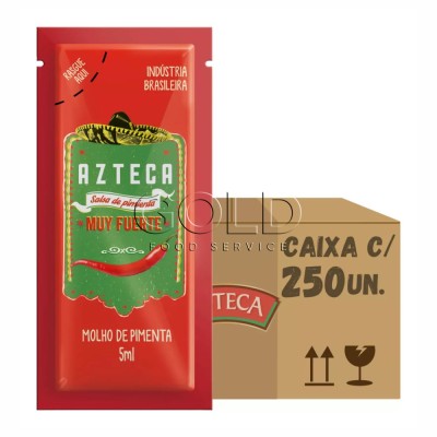 17779 - sachê molho de pimenta Azteca muy fuerte 250 x 5ml