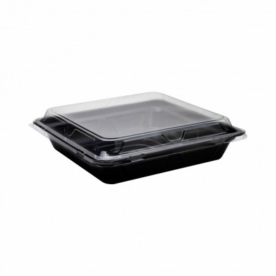 17940 - embalagem oriental 2,03lt quadrada com tampa 27,3x27,3x4,8cm Dpcpack 100un dp05b