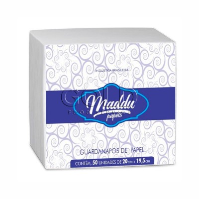18226 - guardanapo branco Maddu 20 x 19,5cm 50un
