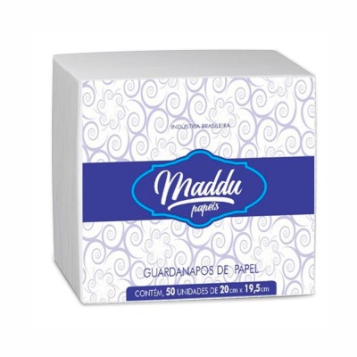18226 - guardanapo branco Maddu 20 x 19,5cm 50un