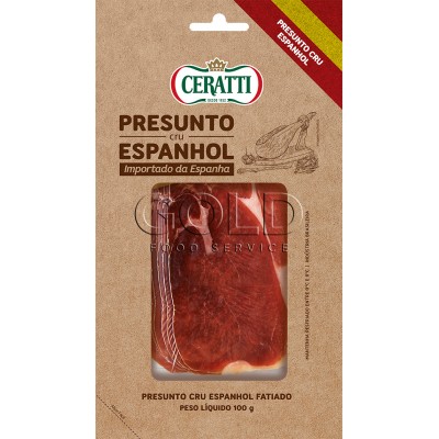 18320 - presunto cru espanhol fatiado interfolhado Ceratti 100g