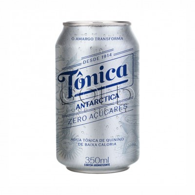 18383 - refrigerante lata 350ml água tônica Antarctica zero 12un