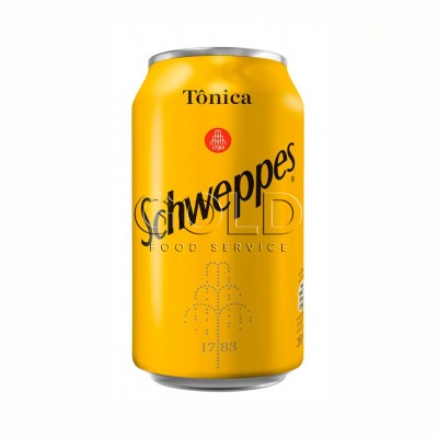 18477 - refrigerante lata 350ml água tônica Schweppes 6un
