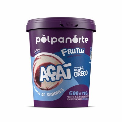 18501 - açaí mix com creme de iogurte polpanorte frutua pote 600g