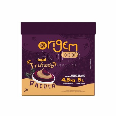 18625 - açaí origem trufado sabor paçoca polpanorte caixa 4,5kg