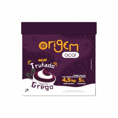 18626 - açaí origem trufado sabor iogurte grego polpanorte caixa 4,5kg