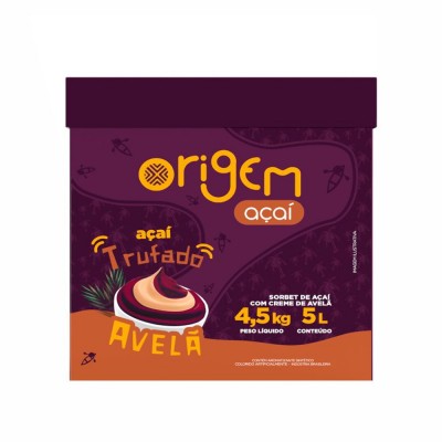 19305 - açaí origem trufado sabor avelã polpanorte caixa 4,5kg