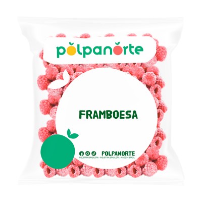 19487 - fruta congelada framboesa inteira IQF polpanorte 1,02kg