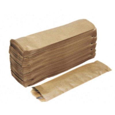 19585 - saco de papel natural para talher 7 x 27cm 500un