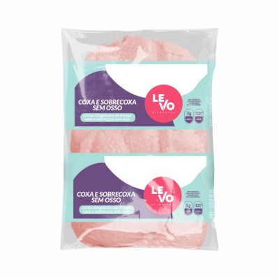 19824 - Frango - coxa e sobrecoxa sem osso com pele Levo +/- 1kg