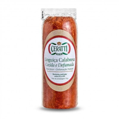19830 - linguiça calabresa defumada resfriada para fatiar Ceratti +/- 1,4kg