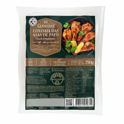 19899 - coxinha da asa (drumette) de pato com osso com pele Villa Germania 750g