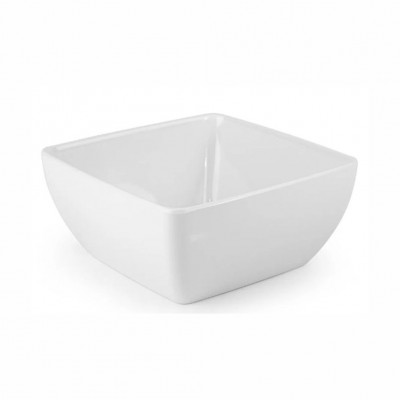 20030 - saladeira quadrada 13 x 13 x 6cm 420ml branco melamina Gourmet Mix un