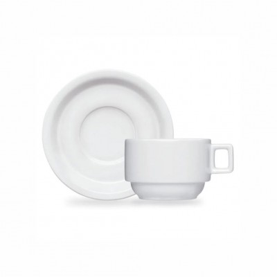 20082 - xícara de café com pires bar/hotel branco porcelana Germer 12 x 100ml cx