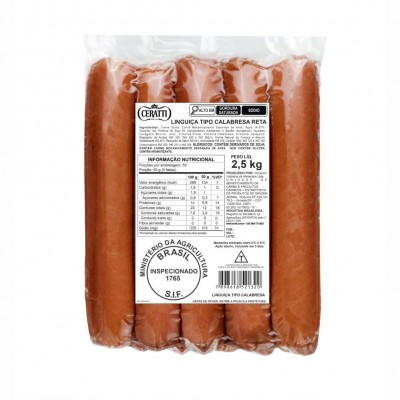 20133 - linguiça calabresa reta Ceratti 2,5kg