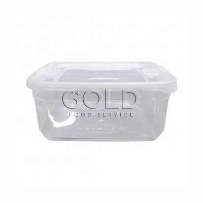 20171 - pote plástico retangular 13,7 x 9,7 x 4,2cm 300ml com tampa Plasvale