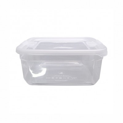 20171 - pote plástico retangular 13,7 x 9,7 x 4,2cm 300ml com tampa Plasvale