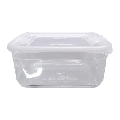 20173 - pote plástico retangular 26,5 x 25,2 x 10,6cm 4,5l com tampa Plasvale