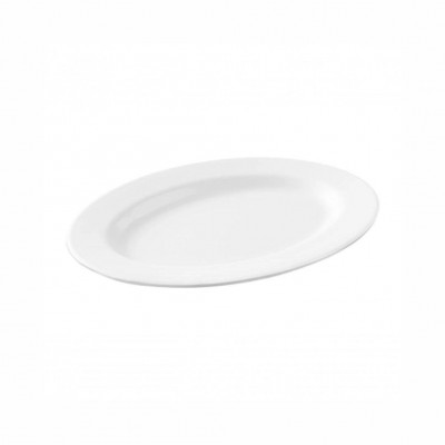 20210 - travessa oval rasa 20 x 14,3 x 1,7cm branca melamina Haus un