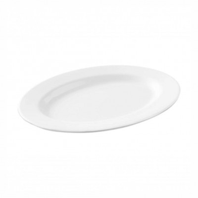 20211 - travessa oval rasa 25 x 18,5 x 2cm branca melamina Haus un