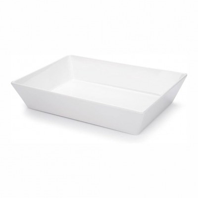 20219 - travessa retangular 4l 35 x 25 x 7cm branca melamina Haus un