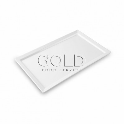20231 - travessa retangular 1/2 gn rasa 32,5 x 26,5 x 3cm branca melamina Haus un
