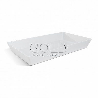 20241 - travessa retangular 2/4 gn funda 53 x 16,2 x 7cm branca melamina Haus un