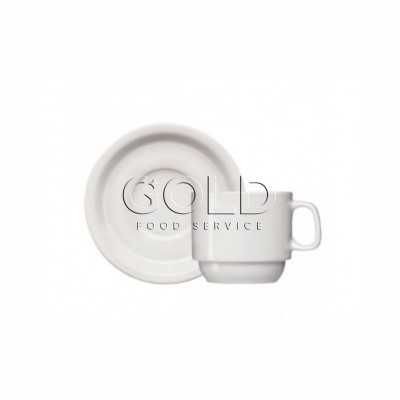 20244 - xícara de café com pires Iguaçu branco porcelana Germer 12 x 65ml cx